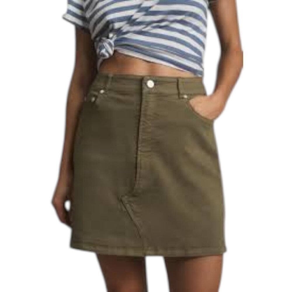 NWT Pilcro Denim Mini Skirt in Moss 12